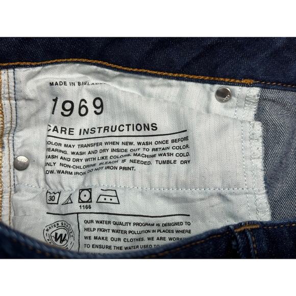 GAP 1969 Woman's Jeans/Pants size 32 XL; Long & Lean Denim Trouser; Dark Wash - Picture 8 of 12